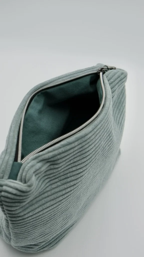 Pochette Velours vert d'eau