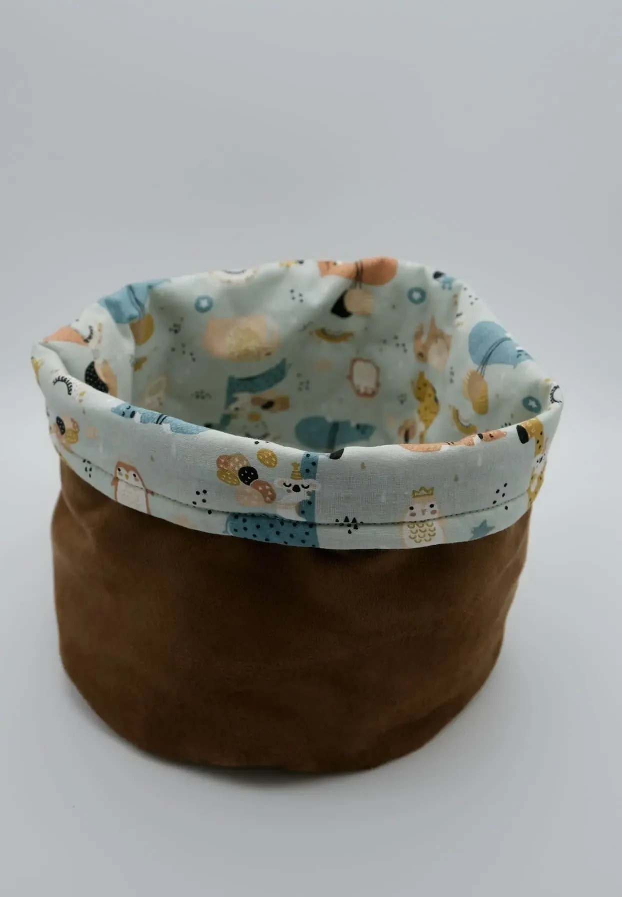 Panière Effet suédine doublure coton enfantin – Image 1