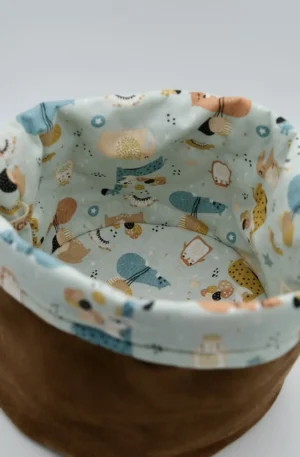 Panière Effet suédine doublure coton enfantin – Image 2