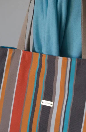 Sac Dralon Modèle Sunny rayures orangé – Image 14