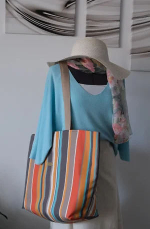 Sac Dralon Modèle Sunny rayures orangé – Image 11