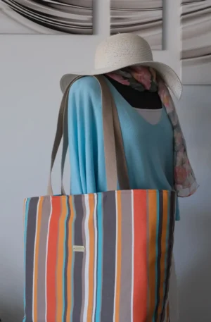 Sac Dralon Modèle Sunny rayures orangé – Image 12