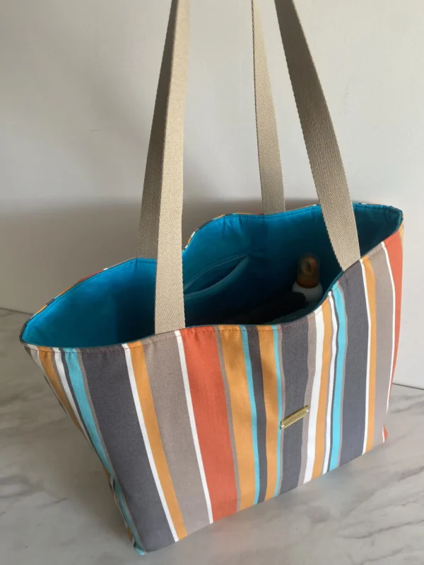 Sac Dralon Modèle Sunny rayures orangé – Image 8