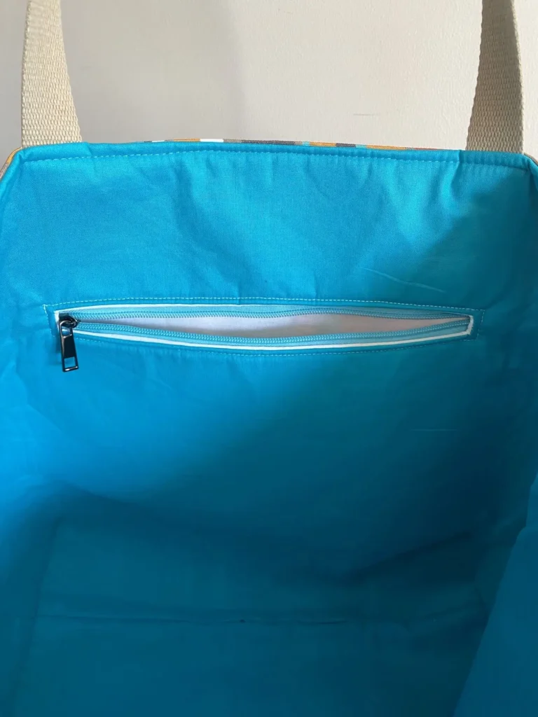 Sac Dralon Modèle Sunny 2 poches ton orangé bleu