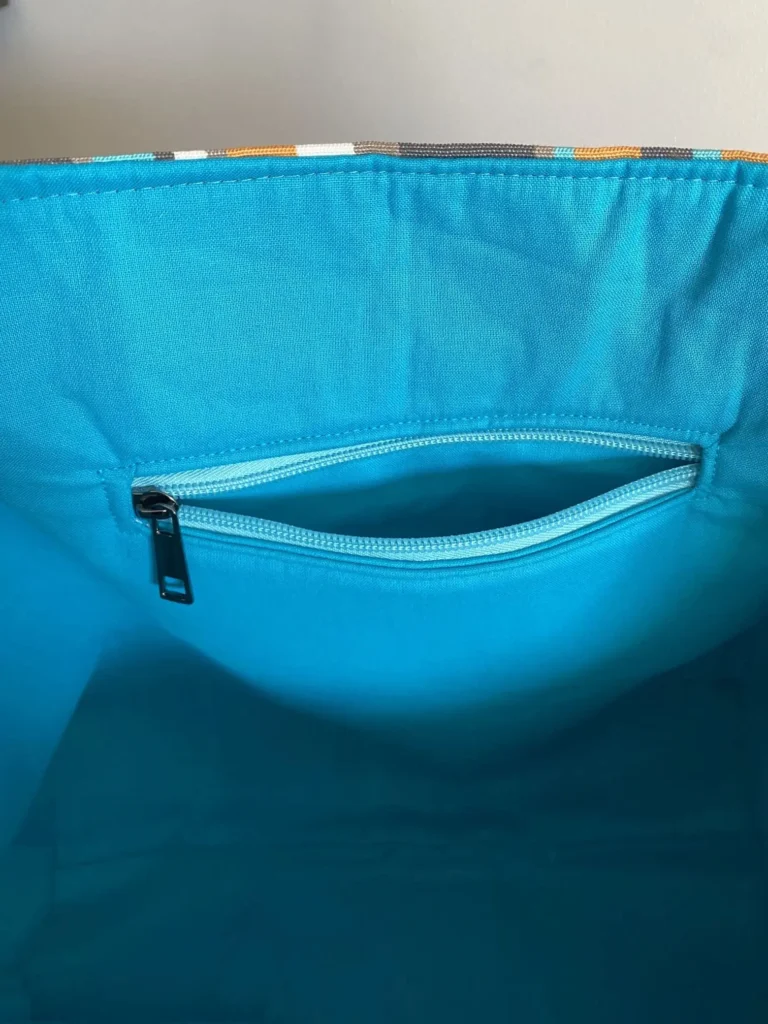 Sac Dralon Modèle Sunny 2 poches ton orangé bleu