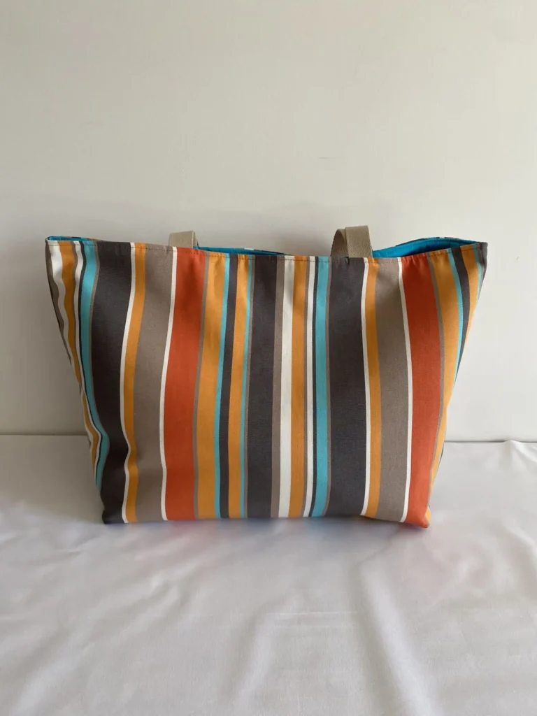 Sac Dralon Modèle Sunny 2 poches ton orangé bleu