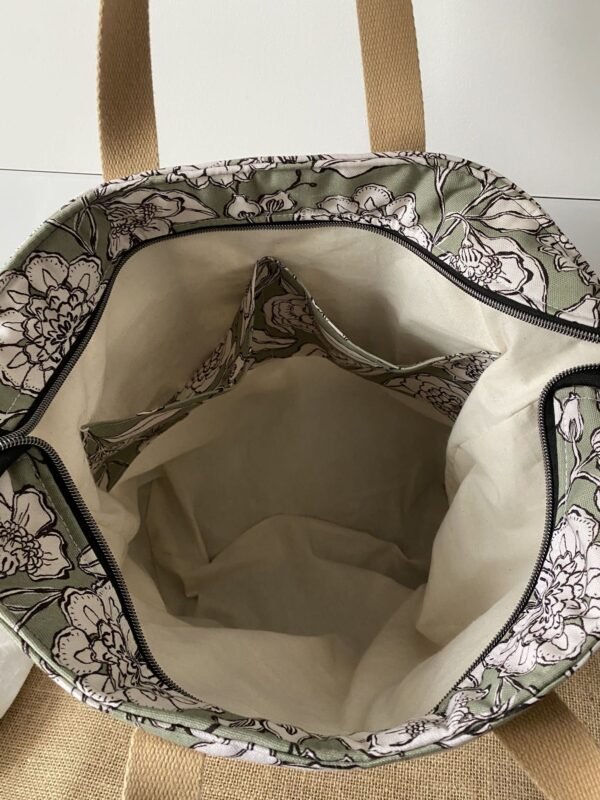 Sac Modèle Ibiza Zippé Vert amande – Image 6