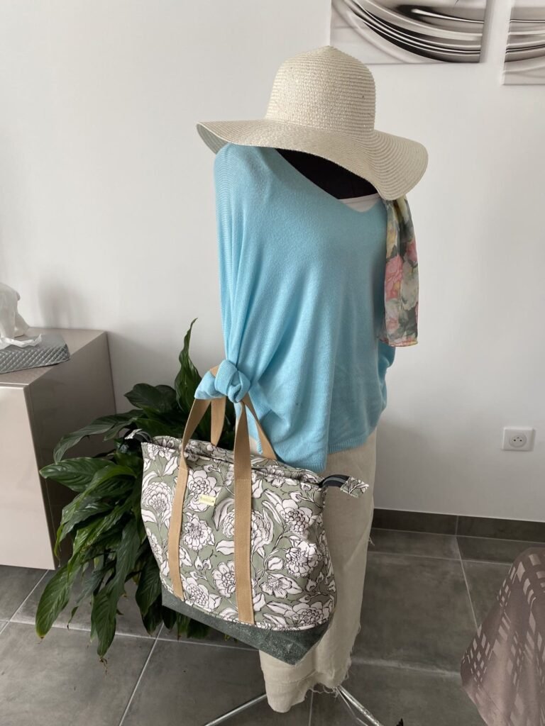 Sac Modèle Ibiza Zippé Vert amande