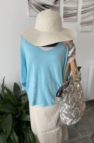 Ensemble Sac Ibiza Zippé Vert amande et sa pochette – Image 2