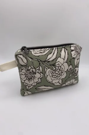 Pochette de rangement Ibiza vert amande avec ganse en métal – Image 3
