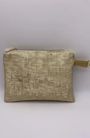 POCHETTE IBIZA GRAPHIQUE DOREE