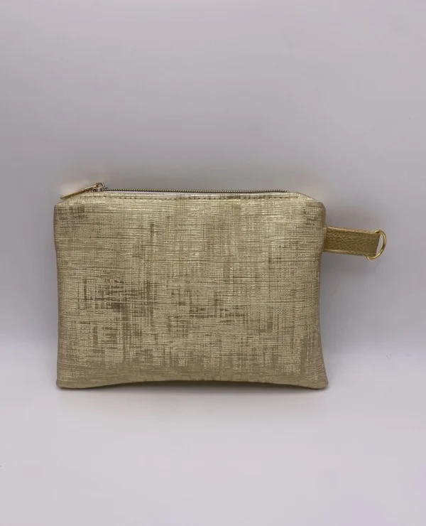 POCHETTE IBIZA GRAPHIQUE DOREE