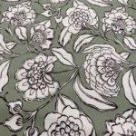 TOILE DE COTON VERT AMANDE