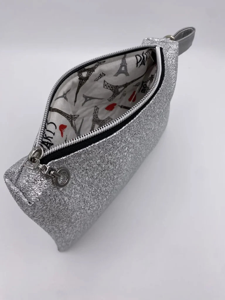 POCHETTE SIMILI ROCKS ARGENT