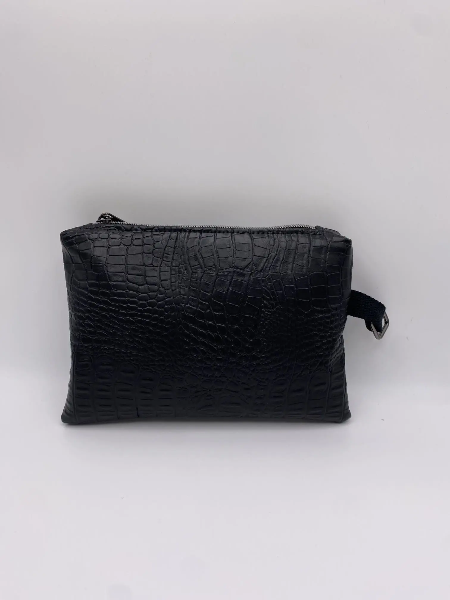 POCHETTE IBIZA CROCO NOIR