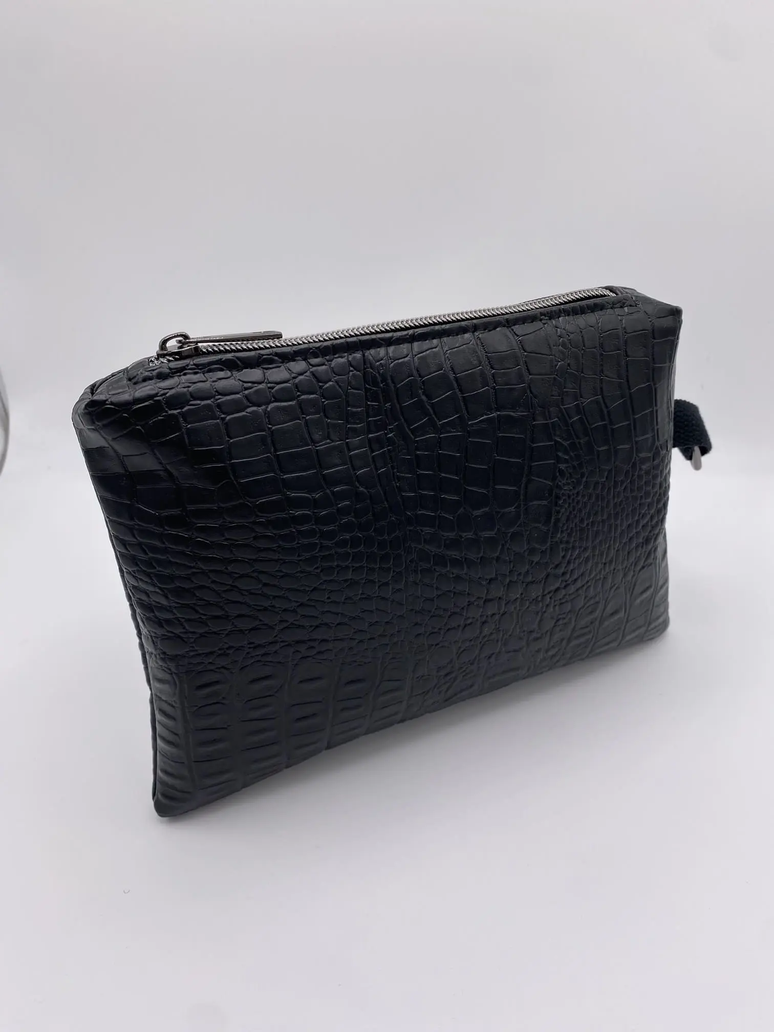 POCHETTE IBIZA CROCO NOIR