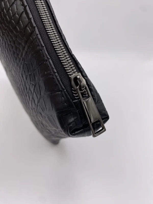 POCHETTE IBIZA CROCO NOIR
