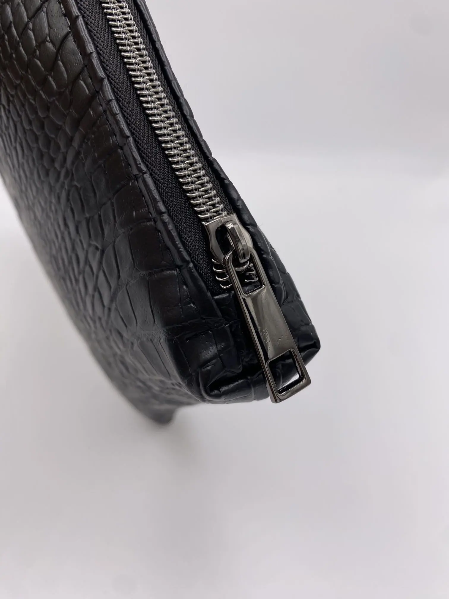 POCHETTE IBIZA CROCO NOIR