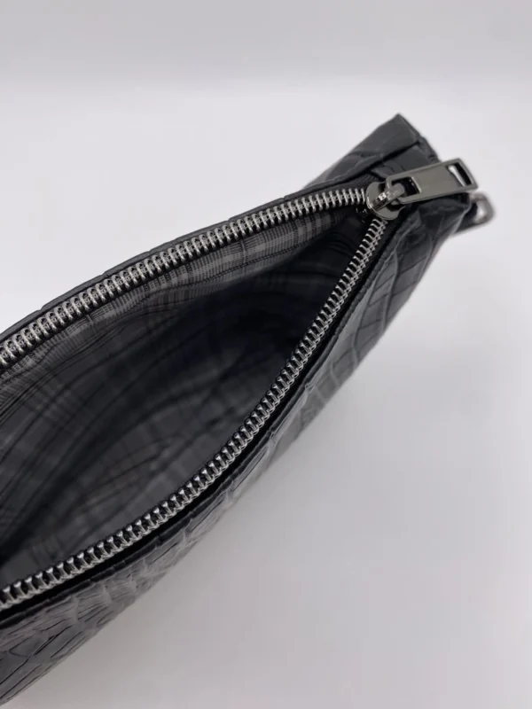 POCHETTE IBIZA CROCO NOIR