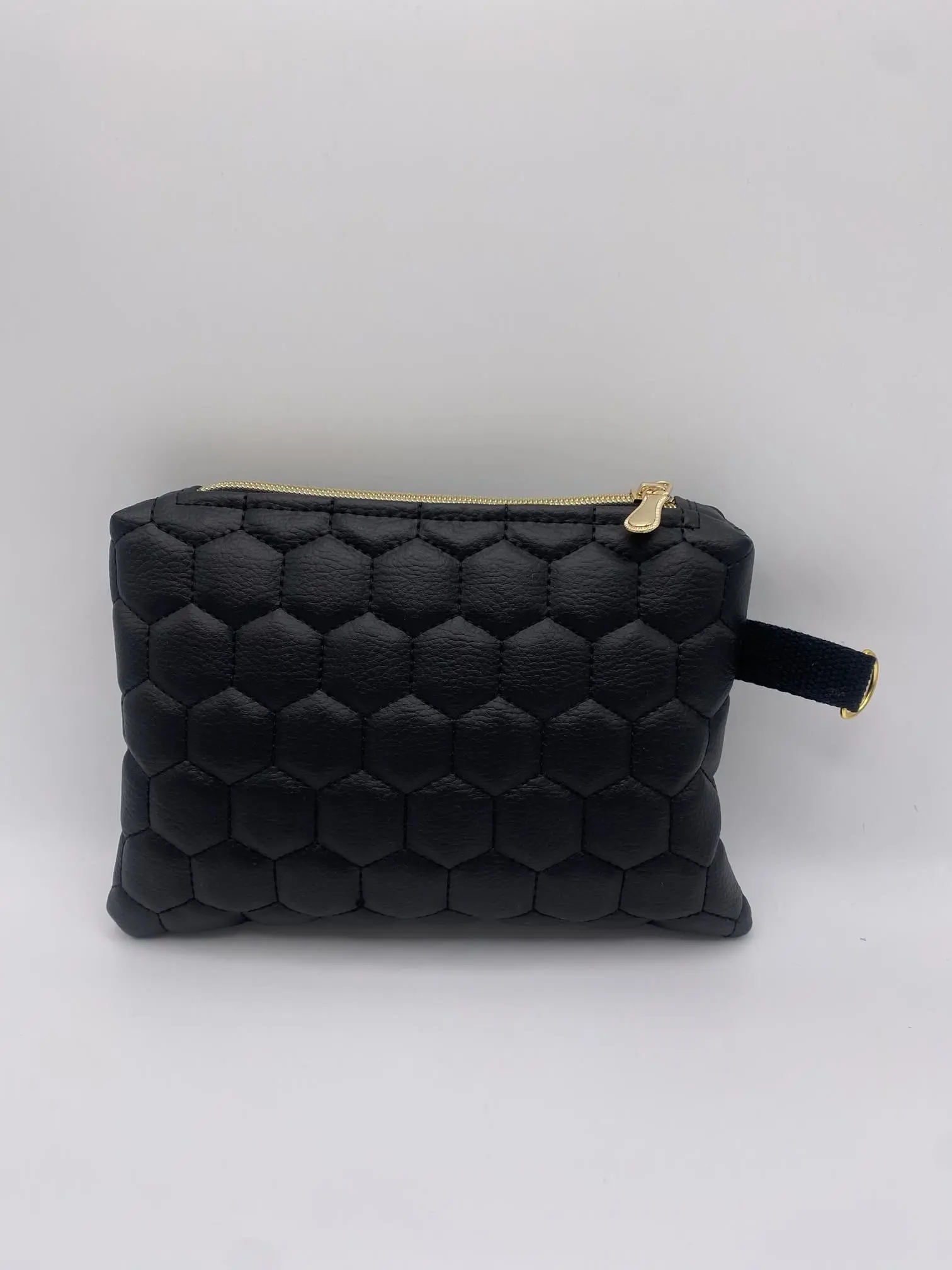POCHETTE IBIZA SIMILI CUIR LOSANGES NOIR