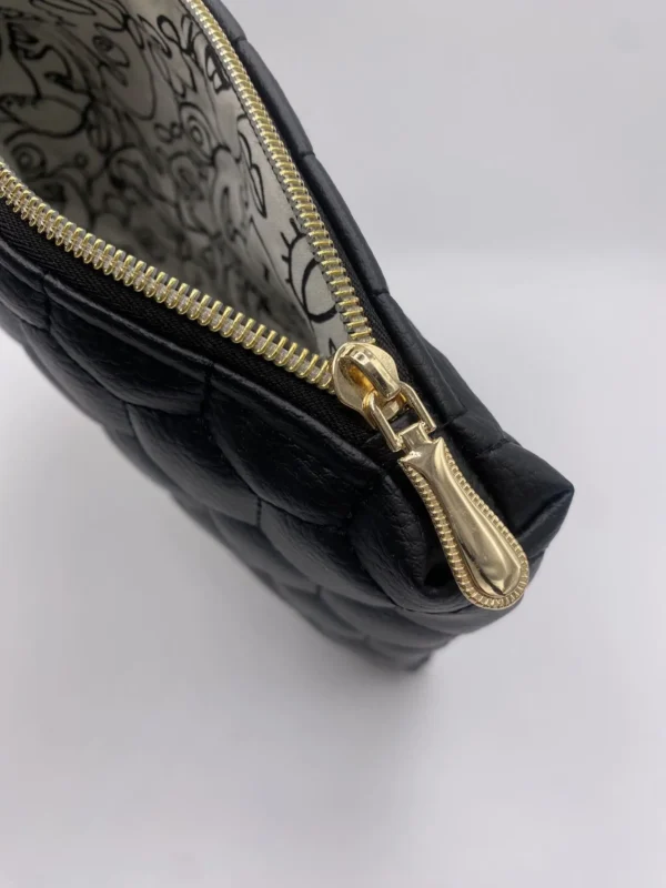 POCHETTE IBIZA SIMILI CUIR LOSANGES NOIR