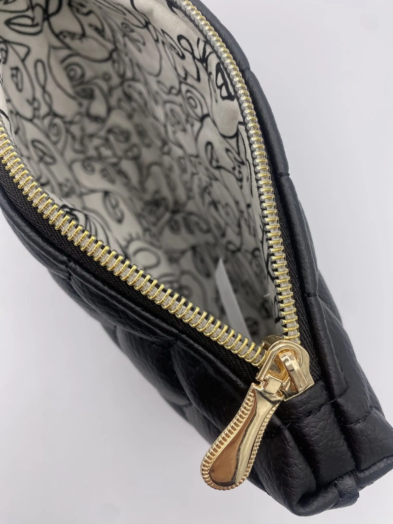 POCHETTE IBIZA SIMILI CUIR LOSANGES NOIR