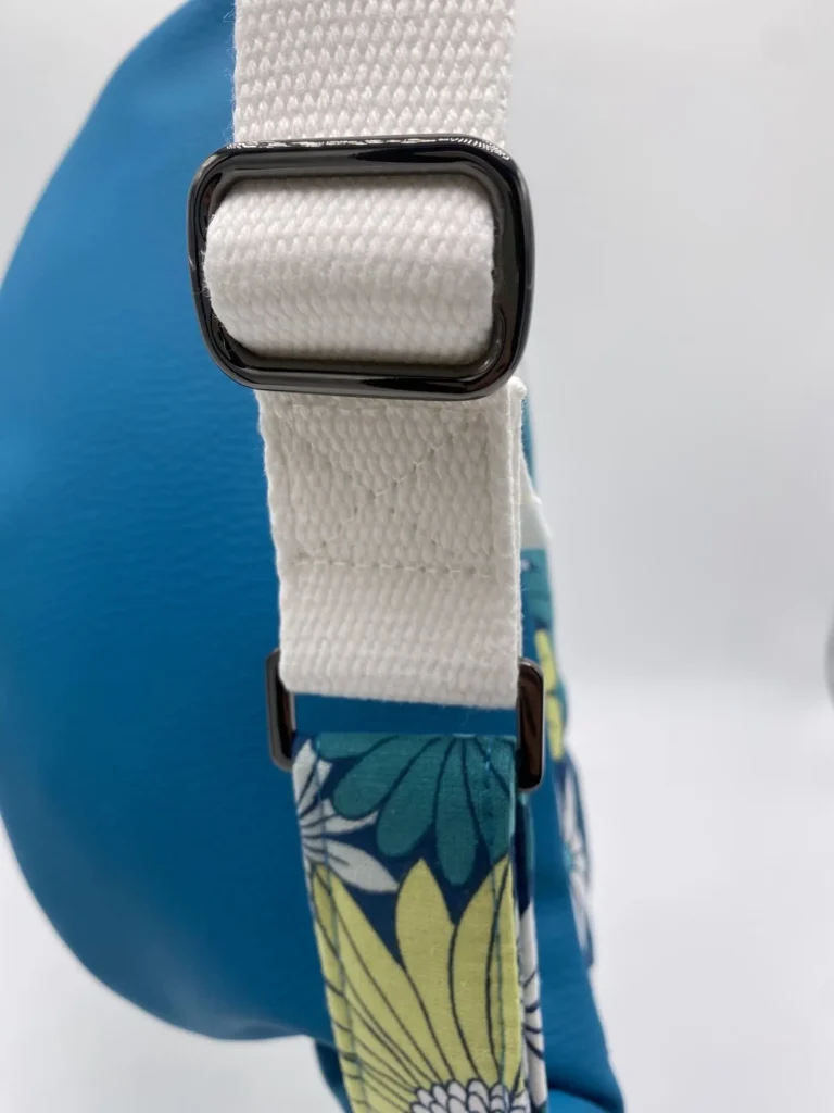 BANANE MODELE MARIE FLEURS IBIZA SUR FOND BLEU PETROLE
