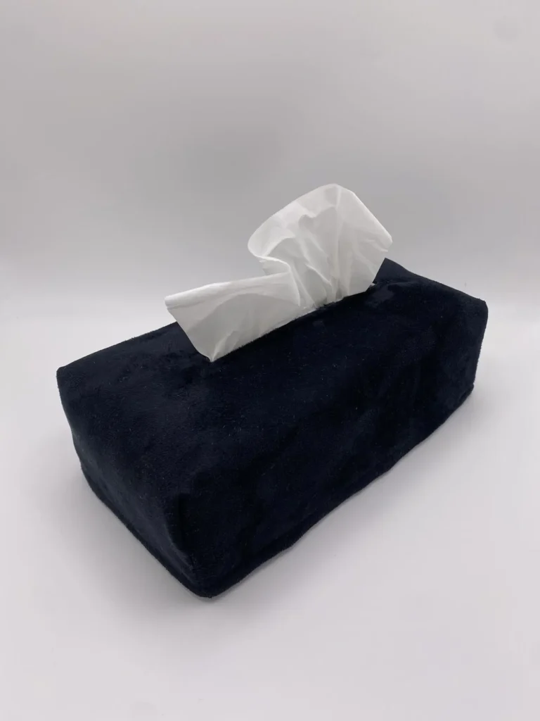 BOITE MOUCHOIRS NOIRE ZEBREE