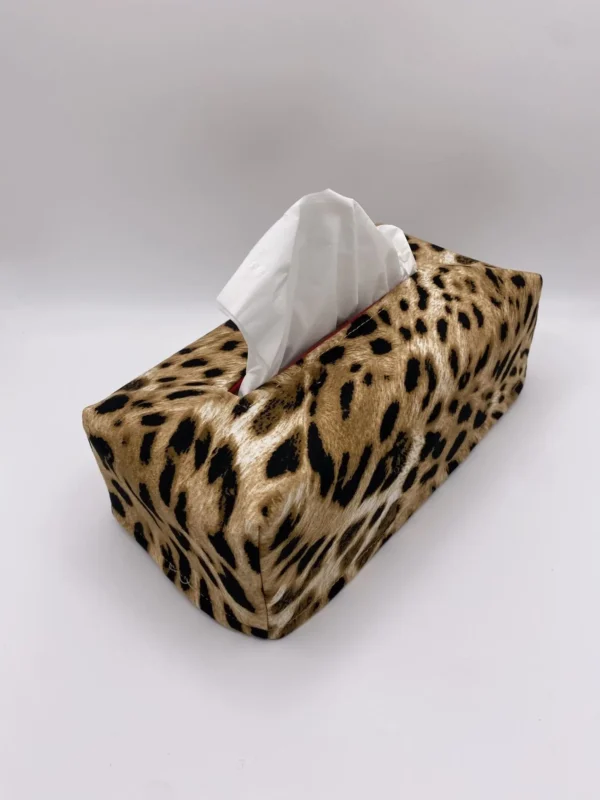 BOITE MOUCHOIRS LEOPARD