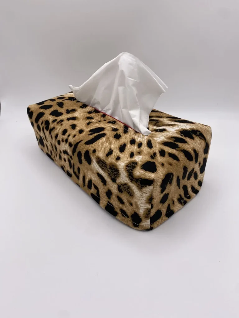 BOITE MOUCHOIRS LEOPARD