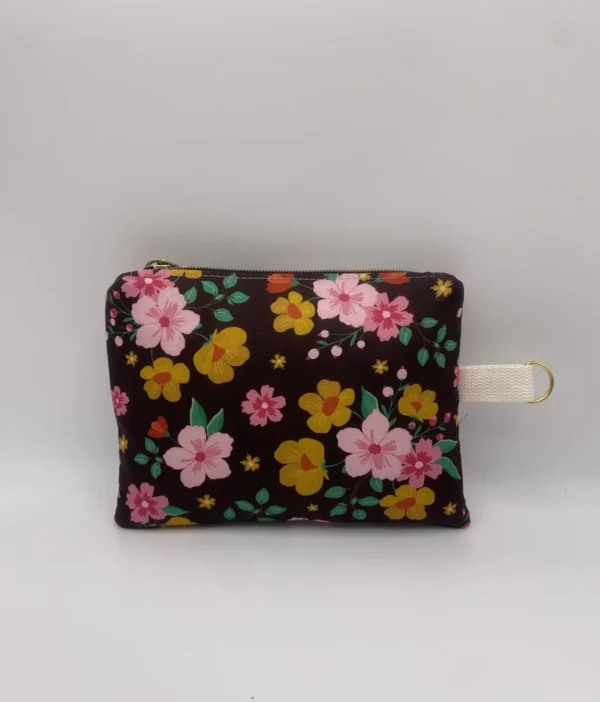 POCHETTE IBIZA ROSE SUR FOND MARRON