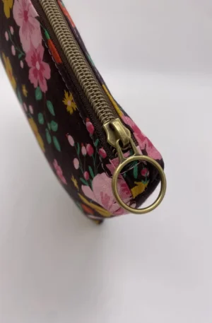 POCHETTE IBIZA ROSE SUR FOND MARRON