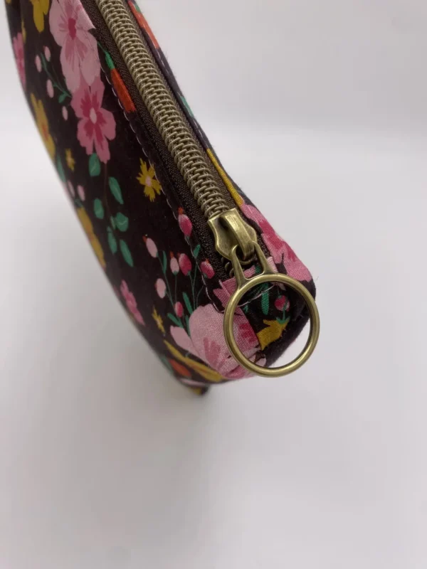 POCHETTE IBIZA ROSE SUR FOND MARRON