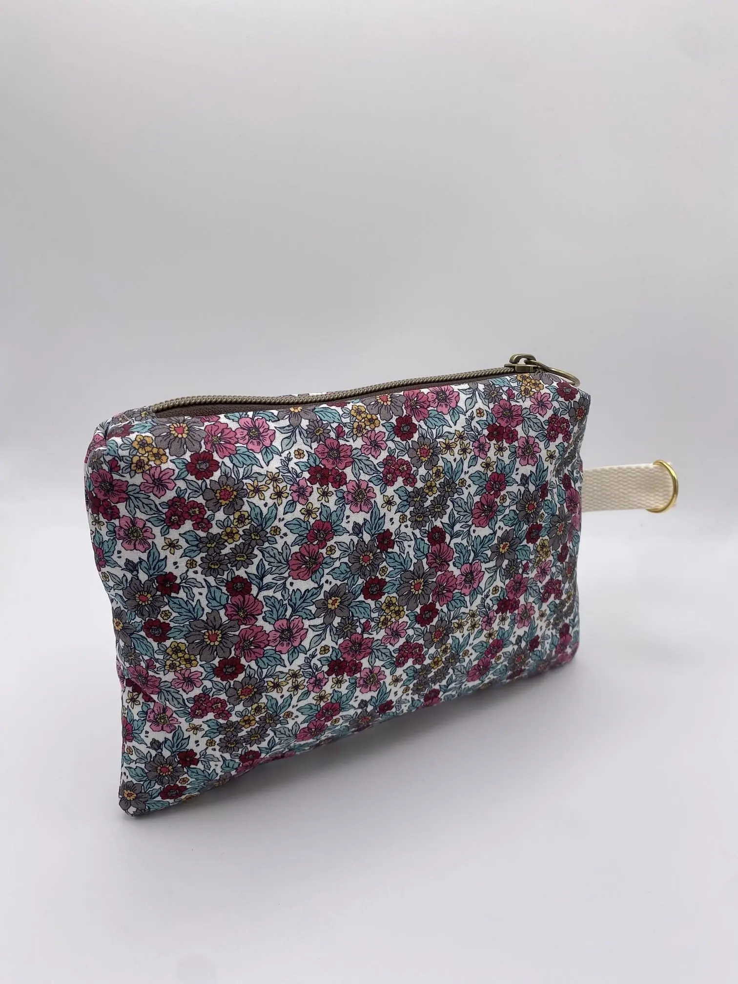 POCHETTE IBIZA TISSU FLEURS ENDUIT