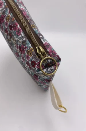 POCHETTE IBIZA TISSU FLEURS ENDUIT