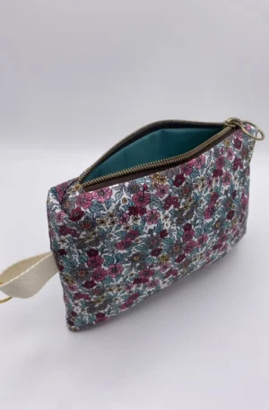 POCHETTE IBIZA TISSU FLEURS ENDUIT