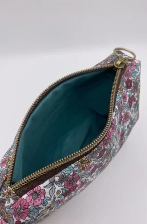 POCHETTE IBIZA TISSU FLEURS ENDUIT