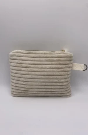 POCHETTE IBIZA VELOURS GROSSES COTES BEIGE