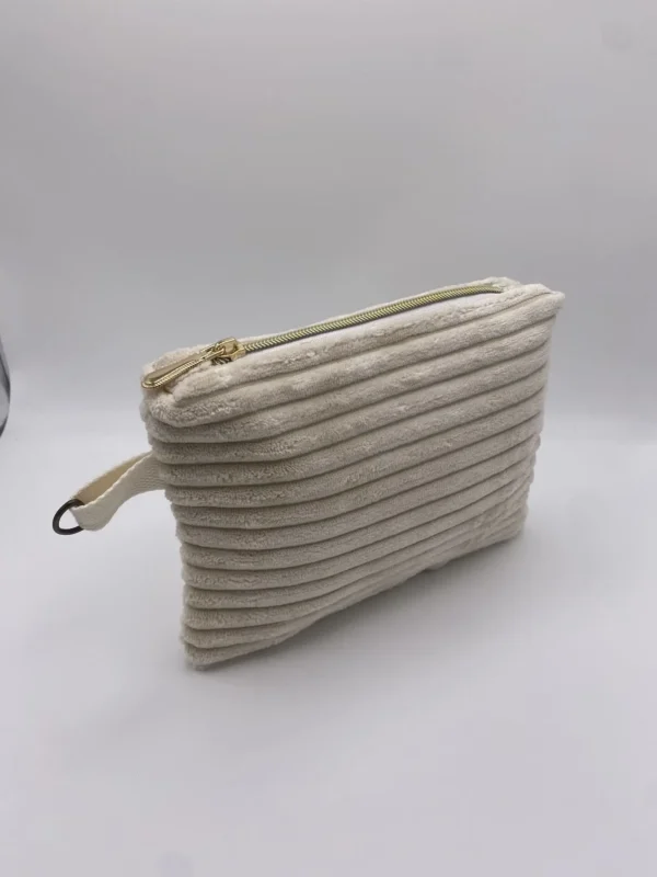 POCHETTE IBIZA VELOURS GROSSES COTES BEIGE