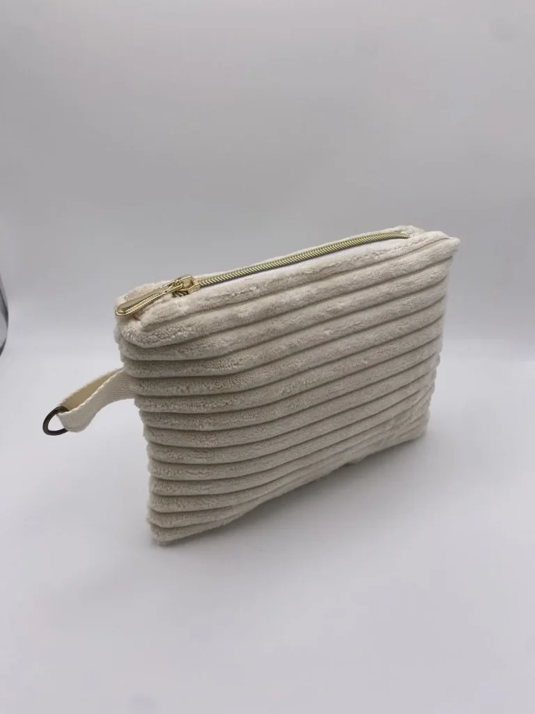 POCHETTE IBIZA VELOURS GROSSES COTES BEIGE