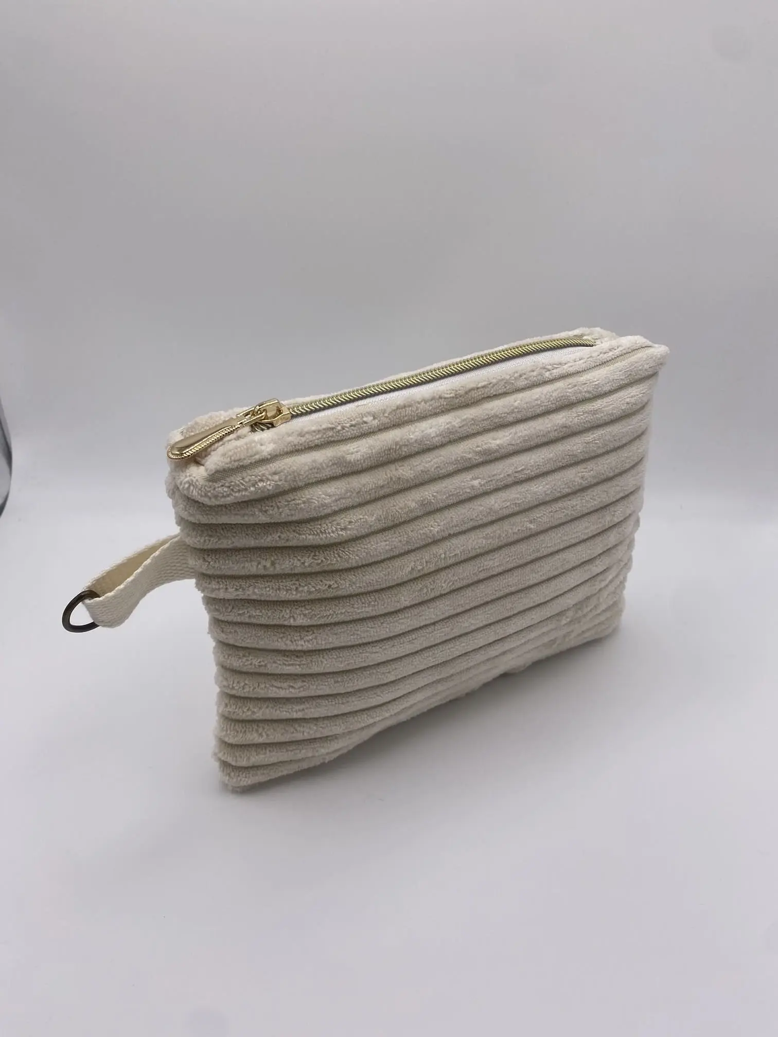 POCHETTE IBIZA VELOURS GROSSES COTES BEIGE
