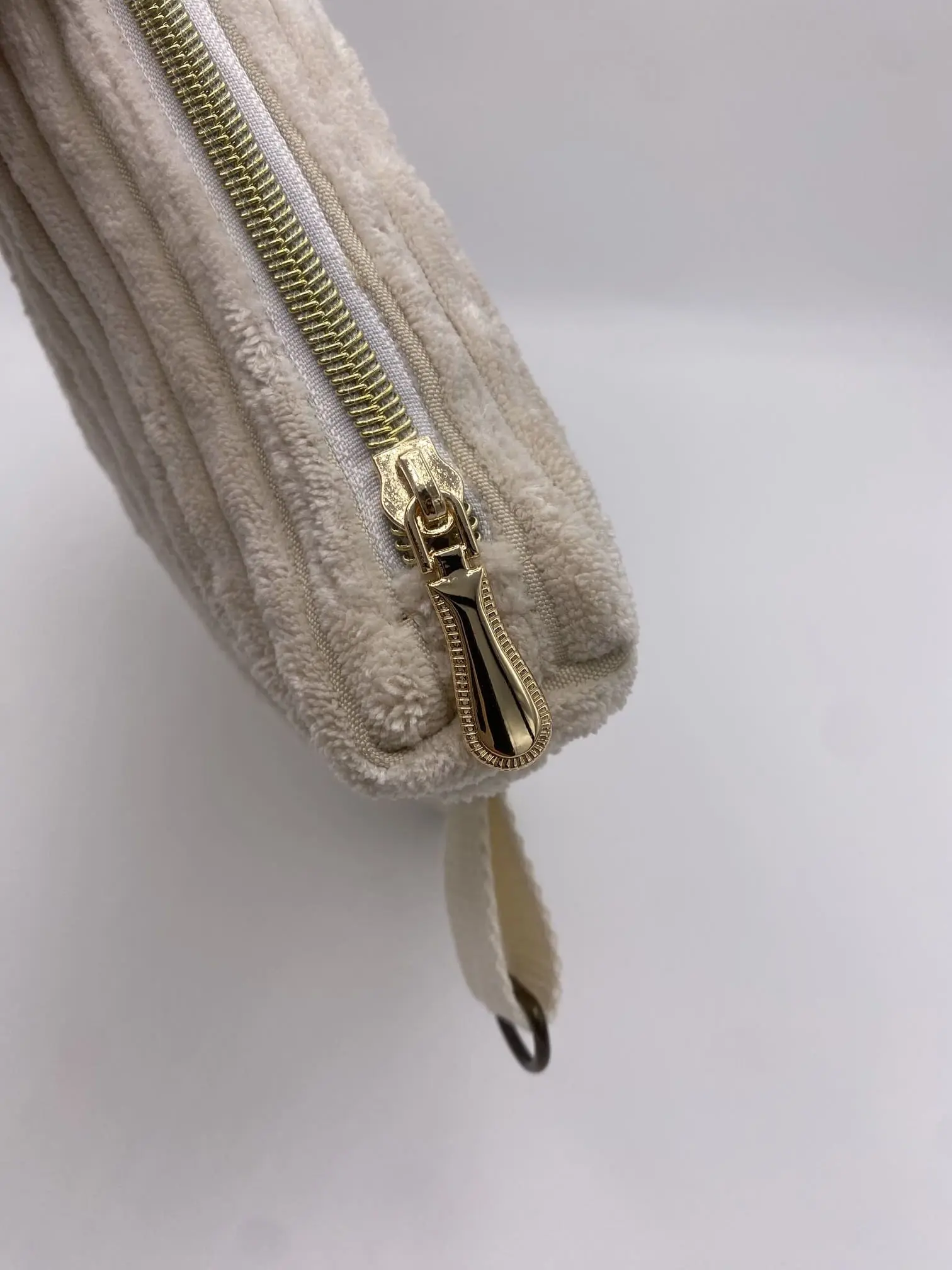 POCHETTE IBIZA VELOURS GROSSES COTES BEIGE