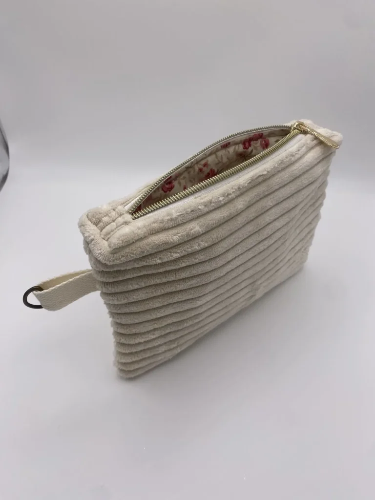 POCHETTE IBIZA VELOURS GROSSES COTES BEIGE