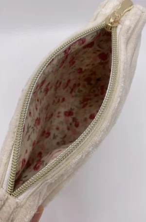POCHETTE IBIZA VELOURS GROSSES COTES BEIGE