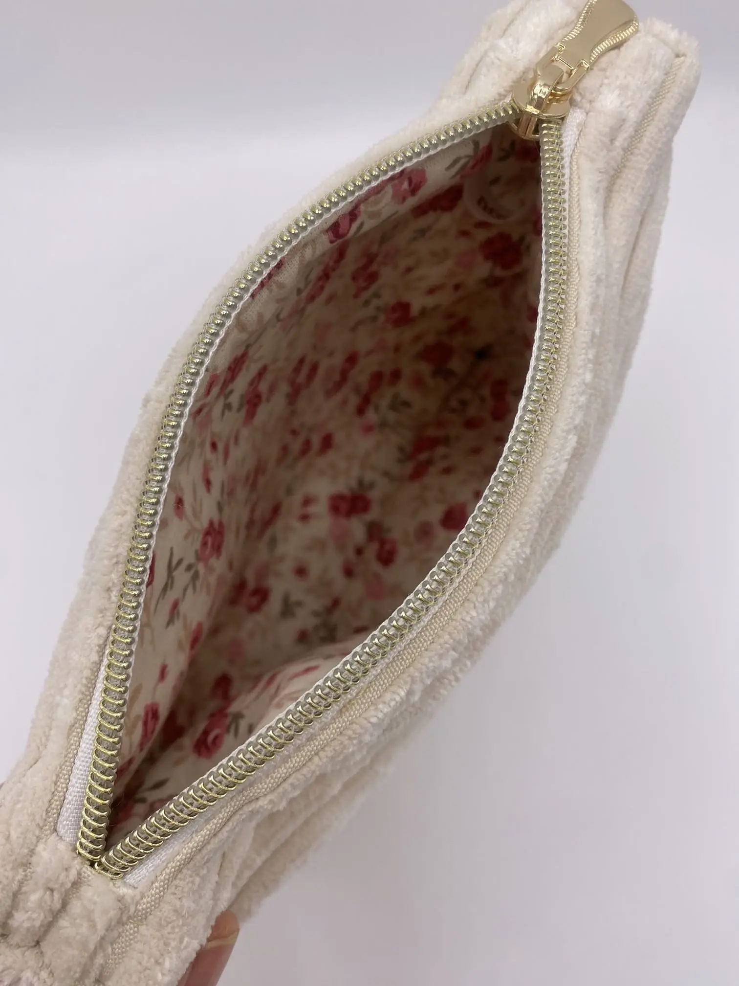 POCHETTE IBIZA VELOURS GROSSES COTES BEIGE