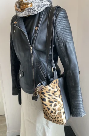 SAC ZIPPE LE GRAND CHIC SIMILI LEOPARD