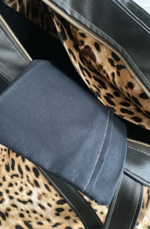 SAC ZIPPE LE GRAND CHIC SIMILI LEOPARD