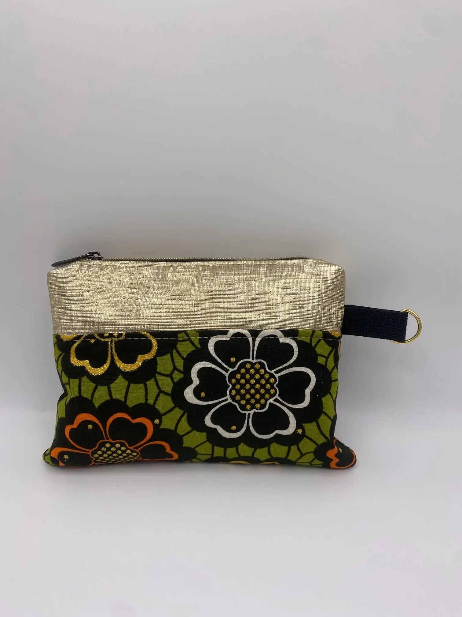 POCHETTE SIMILI DORE ET FLEURS DORES