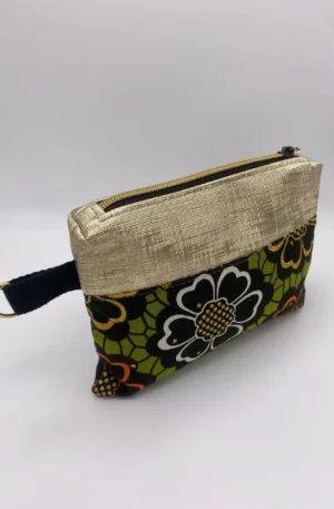 POCHETTE SIMILI DORE ET FLEURS DORES