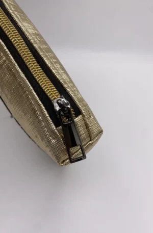 POCHETTE SIMILI DORE ET FLEURS DORES